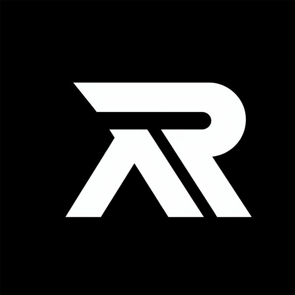 Минималистичная монограмма из букв RA