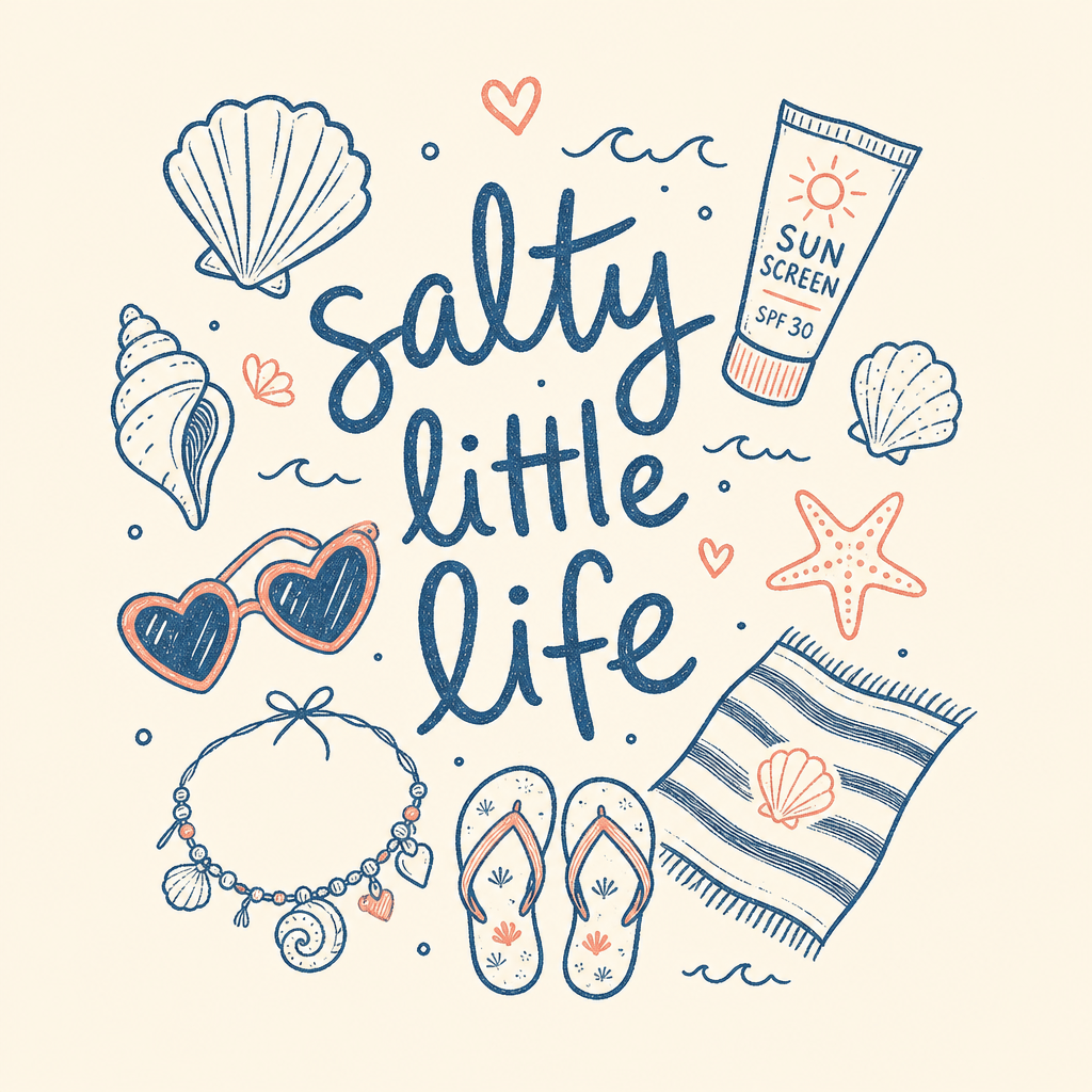 Пляжная графика Salty Little Life для футболки